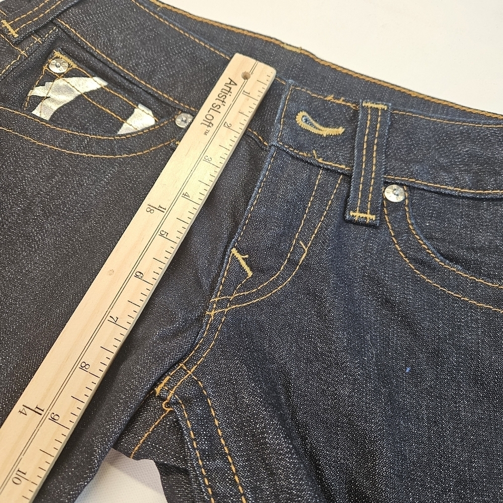 100% AUTHENTIC TRUE RELIGION WOMEN'S BLUE JEANS SIZE 28 MADE IN U.S.A - NWOT - Picture 6 of 7